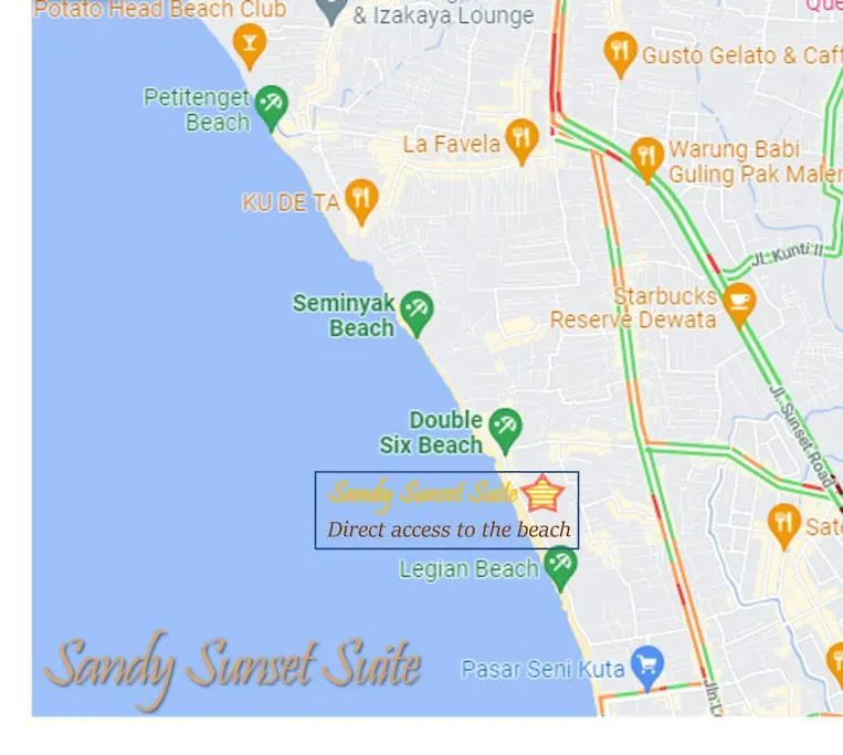 Apartament Jayakarta Residence - Sandy Sunset Suite 1Br - 6432 Seminyak Indonezja